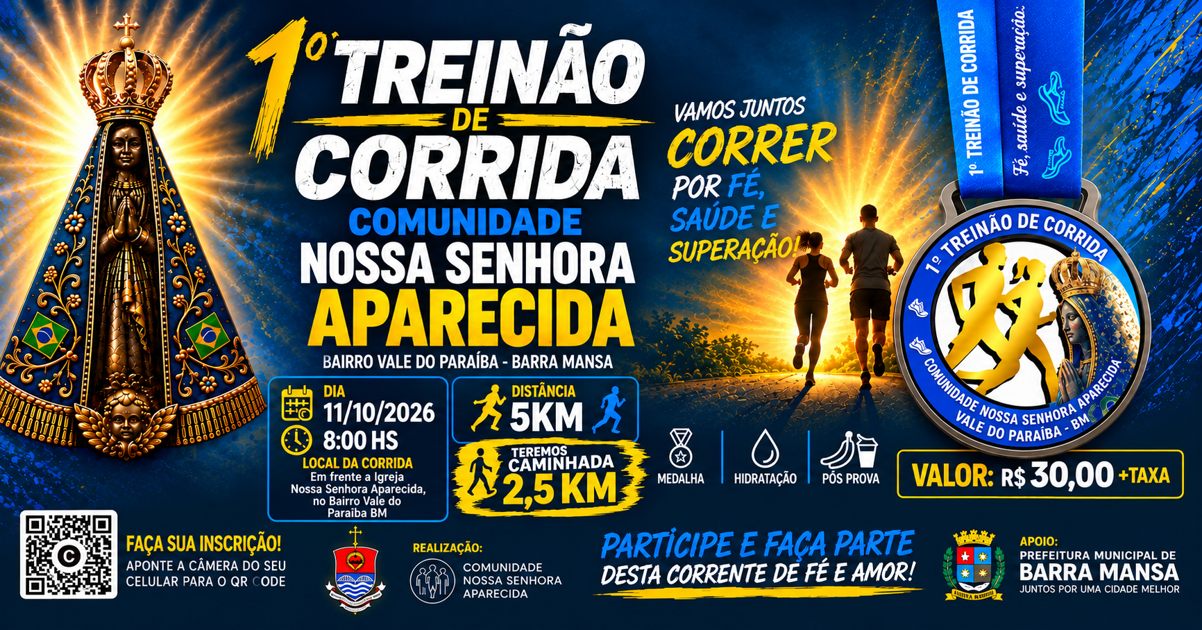 1º TREINÃO DE CORRIDA DA COMUNIDADE NOSSA SENHORA APARECIDA